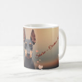 Elegant Doberman Pinscher Silhouette Mug – Persona Kaffeetasse (VorderseiteRechts)