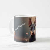 Elegant Doberman Pinscher Silhouette Mug – Persona Kaffeetasse (Vorderseite Links)