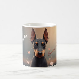 Elegant Doberman Pinscher Silhouette Mug – Persona Kaffeetasse