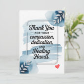 Elegant Doctor Dankeskarte (Stehend Vorderseite)