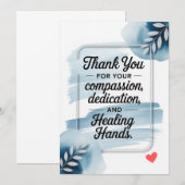 Elegant Doctor Dankeskarte (Vorne/Hinten)