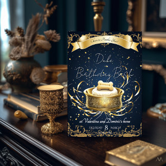 Elegant Dog Birthday | Luxus Pet Celebration Einladung