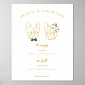 Elegant Dog | Bride & Groom Signature Drink Poster (Vorderseite)