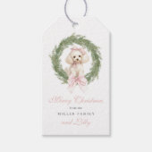 Elegant Dog Frohe Weihnachtsgeschenke Tags Geschenkanhänger (Vorderseite)