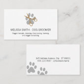 Elegant Dog Groomer Visitenkarte (Vorne/Hinten)