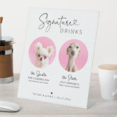 Elegant Dog Signature Drinks | Wedding Bar Sign Sockelschild (In Situ)