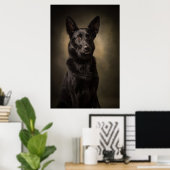 Elegant Dog Silhouette Poster (Heimbüro)