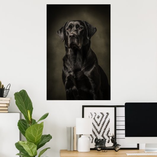 Elegant Dog Silhouette Poster (Heimbüro)