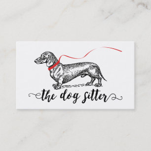 Elegant Dog Sitter Visitenkarte