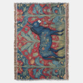 Elegant Donkey William Morris Inspiriert Gemustert Decke (Vorderseite Vertikal)