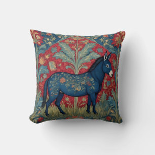 Elegant Donkey William Morris Inspiriert Gemustert Kissen