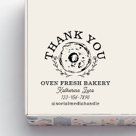 Elegant Donut Danke, dass Sie Bakery nennen Gummistempel