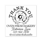 Elegant Donut Danke, dass Sie Bakery nennen Permastempel (Design)