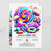 Elegant Donut Sweet Birthday Einladung (Vorne/Hinten)