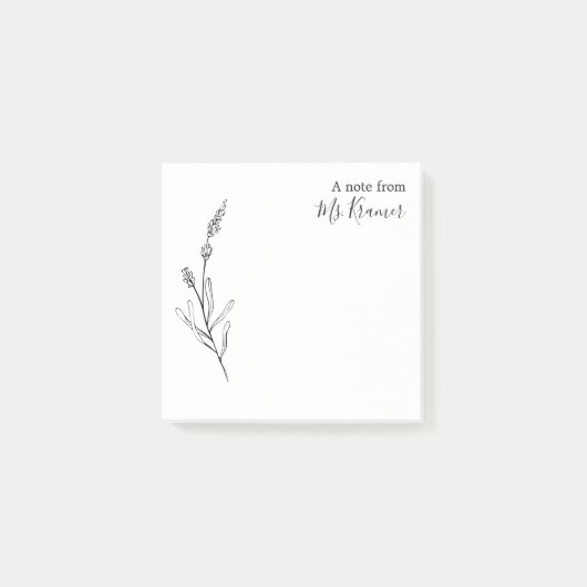 Elegant Doodle Branch Post-it-Notizen Post-it Klebezettel (Vorderseite)