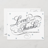 Elegant Dot Silver Vielen Dank Postkarte (Vorne/Hinten)