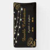 Elegant Double Celebration Birthday Soiree Banner (Vertikal)