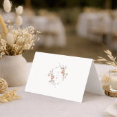 Elegant Double-Sided White Wedding Place Card