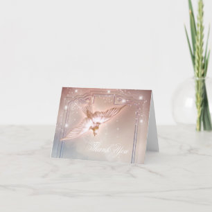 Elegant Dove Beerdigung Dankeschön Karten