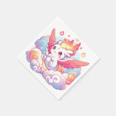 Elegant Dragon Baby Shower Serviette (Ecke)