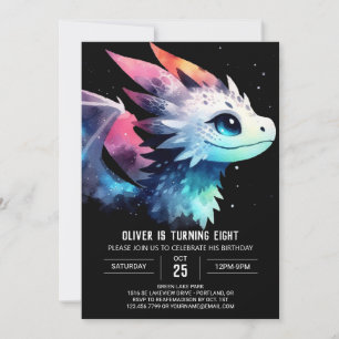 Elegant Dragon Birthday Digital Einladung