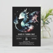 Elegant Dragon Birthday DIY Einladung (Stehend Vorderseite)