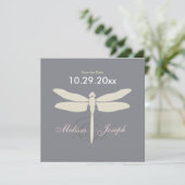 Elegant Dragon Fly Save the Date (Stehend Vorderseite)