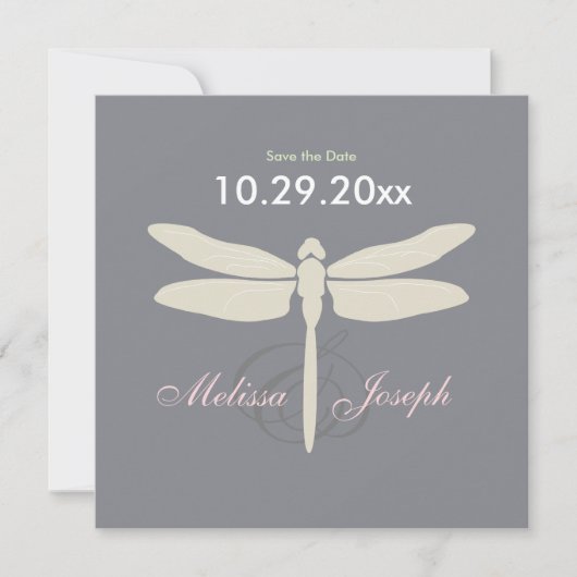Elegant Dragon Fly Save the Date (Vorderseite)