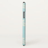 Elegant Dragonflies Blue Monogram Case-Mate iPhone Hülle (Hinten/Rechts)