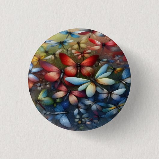 Elegant Dragonflies Button (Vorderseite)