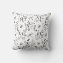 Elegant Dragonflies & Wildflowers  Kissen