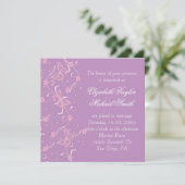 Elegant Dream Lavender Butterfly Wedding Einladung (Stehend Vorderseite)