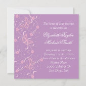 Elegant Dream Lavender Butterfly Wedding Einladung (Vorderseite)