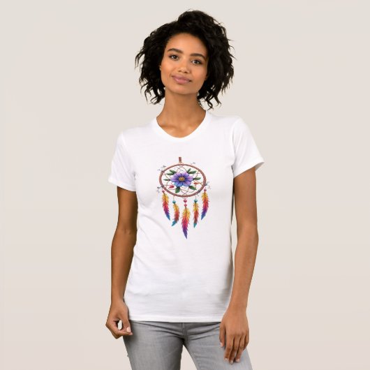 Elegant Dreamcatcher Art – Feminine Boho Style Tee (Vorne ganz)