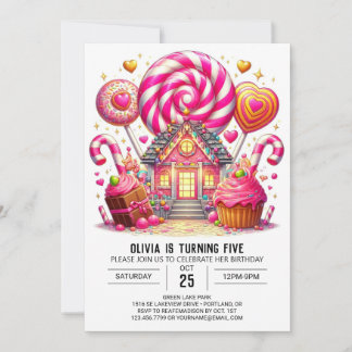 Elegant Dreamy Candyland Digitaler Geburtstag Einladung
