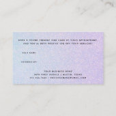 Elegant Dreamy Pastel | Glam Blau und Rosa Empfehlungskarte (Rückseite)