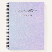 Elegant Dreamy Pastel | Glam Blau und Rosa Notizblock (Vorderseite)