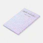 Elegant Dreamy Pastel | Glam Blau und Rosa Post-it Klebezettel (angewinkelt)