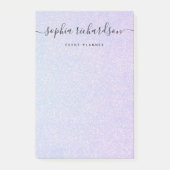 Elegant Dreamy Pastel | Glam Blau und Rosa Post-it Klebezettel (Vorderseite)
