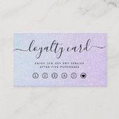 Elegant Dreamy Pastel | Glam Blau und Rosa Treuekarte (Vorderseite)