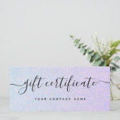 Elegant Dreamy Pastel | Glam Gift Certificate (Stehend Vorderseite)