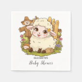 Elegant Dreamy Sheep Baby Shower Serviette (Vorderseite)