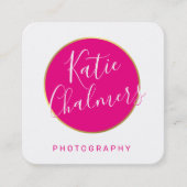 ELEGANT Drehbuch Modernes, hübsches Goldgold Quadratische Visitenkarte (Vorderseite)