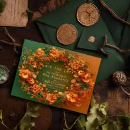 Elegant Druid Hill Herbstflora Save the Date