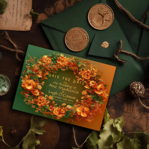 Elegant Druid Hill Herbstflora Save the Date