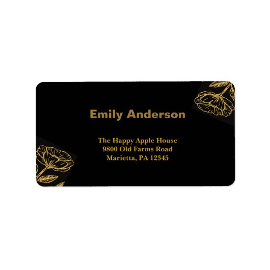 Elegant Dual Birthday Soiree Adressaufkleber (Vorne)