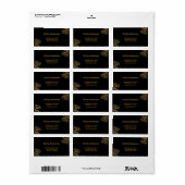 Elegant Dual Birthday Soiree Adressaufkleber (Vorne)