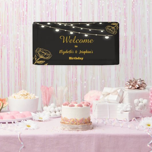 Elegant Dual Birthday Soiree Banner (Party)