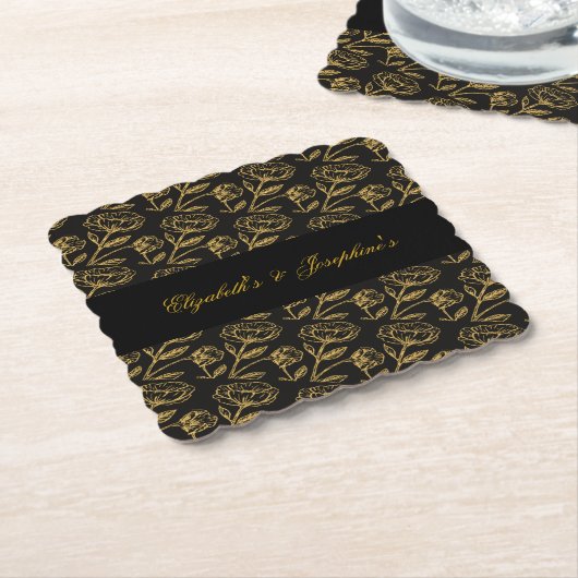 Elegant Dual Birthday Soiree Untersetzer (angewinkelt)