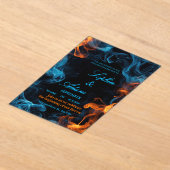 Elegant Dual Flame Wedding Invitation Acryleinladungen (Ablage )